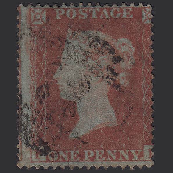 GB QV 1854 1d Red-brown SG17-C1(1) P? GU Misperf