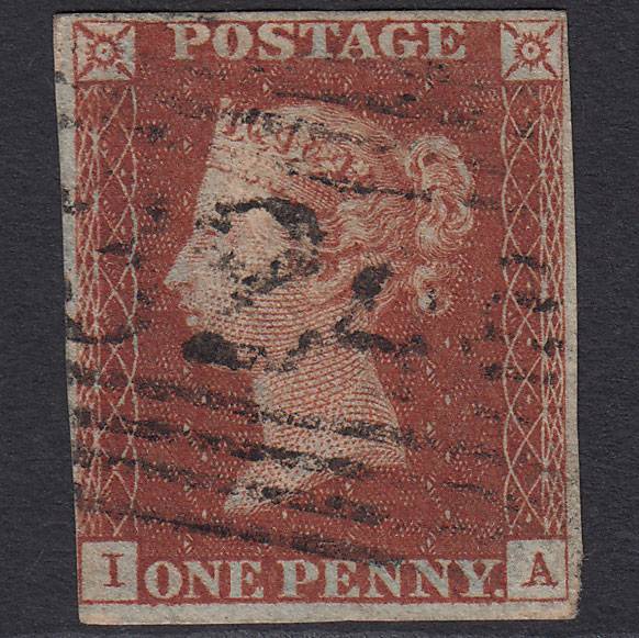 GB QV 1841 1d Red-brown (Plate 35) SG8-B1(1) Ivory Head IA FU 4M Thurso 324