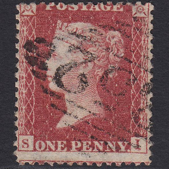 GB QV 1857 1d (Plate 58) SG41-C10(4) SI FU Newbridge 352 Misperf