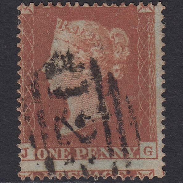 GB QV 1854 1d (Plate 172) SG17-C1(1) JG GU Bridgwater 123 Large Misperf