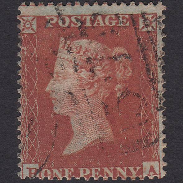 GB QV 1854 1d Red-brown (Plate 199) SG17-C1(1) Const Var RA VFU Norwich 575