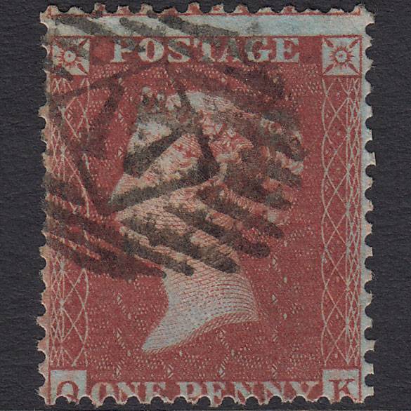 GB QV 1855 1d (Plate 203) SG22-C2(1) QK GU Missing Imprimatur London IS 17