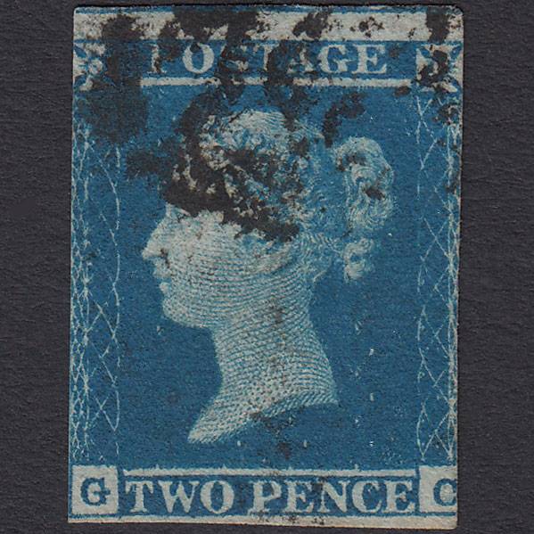 GB QV 1841 2d Blue (Plate 4) SG14-E1(2) Superb Ivory Head GC GU