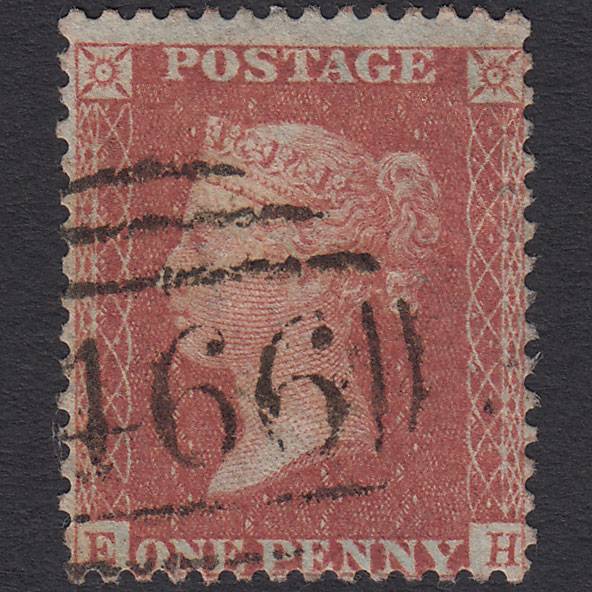 GB QV 1856 1d Red-brown (Plate 33) SG29-C8(1) EH FU Liverpool 466