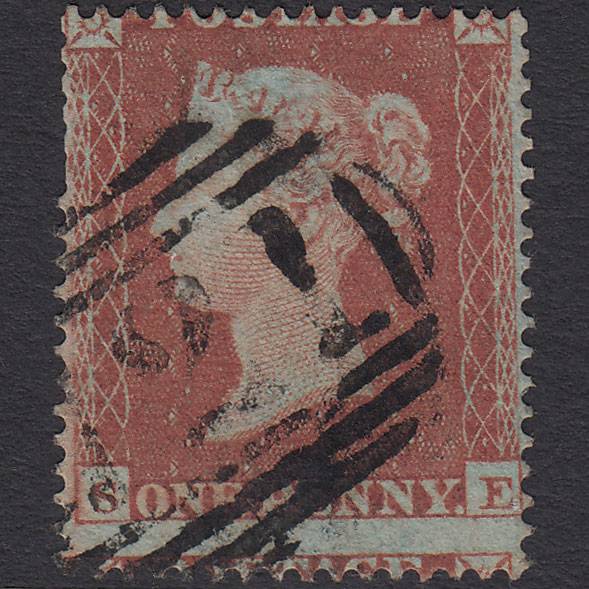 GB QV 1854 1d Red-brown (Plate 175) SG17-C1(1) SE GU Pyle 121 Misperf