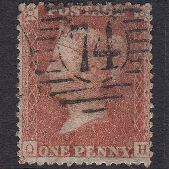 GB QV 1856 1d Red-brown (Plate 37) SG29-C8(1) QH GU London D&S 74