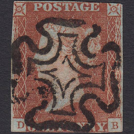 GB QV 1841 1d Red-brown (Plate 23) SG8-B1(1) DB GU Maltese Cross