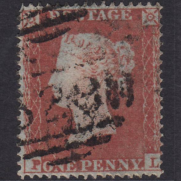 GB QV 1854 1d Red-brown (Plate 172) SG17-C1(1) PE GU