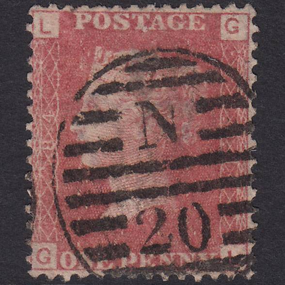 GB QV 1864 1d Rose-red (Plate 84) SG43-G1(1) GL FU London D&S N20