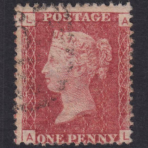 GB QV 1864 1d Lake-red (Plate 127) SG44-G1(2) AL GU Light Cancel