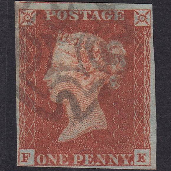 GB QV 1841 1d Red-brown (Plate 33) SG8-B1(1) FE GU 4M Dublin Type I MX