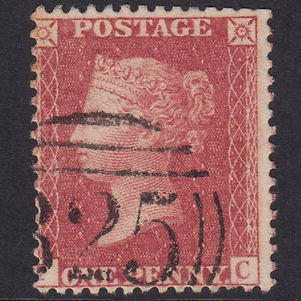 GB QV 1861 1d Rose-Red Plate 51 SG42-C12(3) FC GU