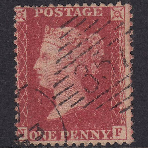 GB QV 1863 1d Rose-Red Plate 50 SG42-C12(1) NF GU Newry 357