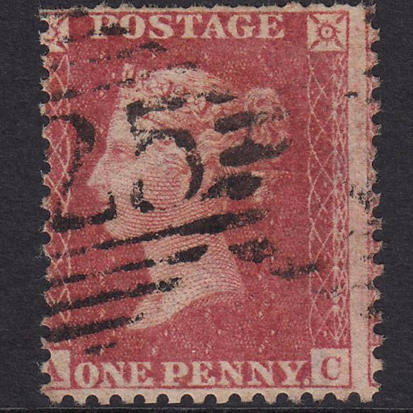 GB QV 1857 1d Plate 41 SG40-C10(1) AC GU Missing Imprimatur Ireland