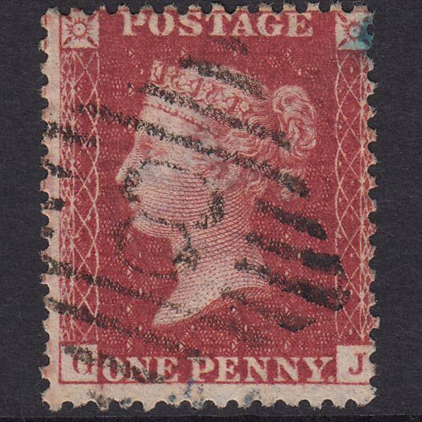 GB QV 1857 1d Rose-Red Plate 56 SG40-C10(1) GJ GU Armagh 8