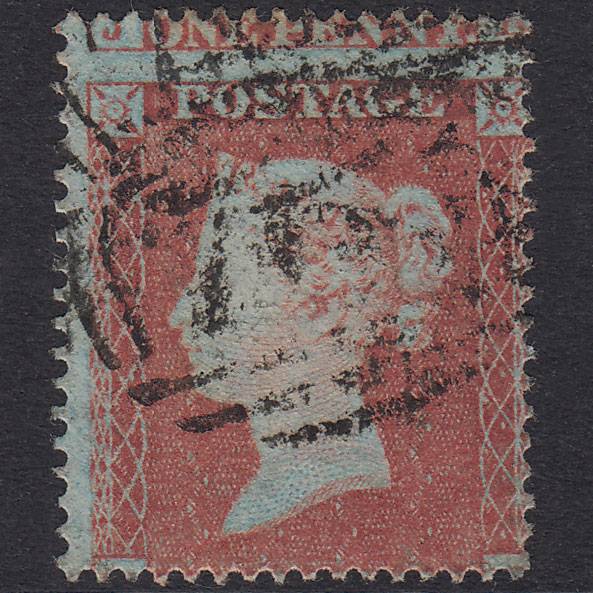 GB QV 1854 1d Red-Brown Plate 179 SG17-C1(1) KK GU Large Misperf