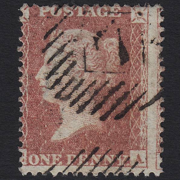 GB QV 1857 1d Rose-red (Plate 60) SG40-C10(1) EA GU London IS 7 Misperf