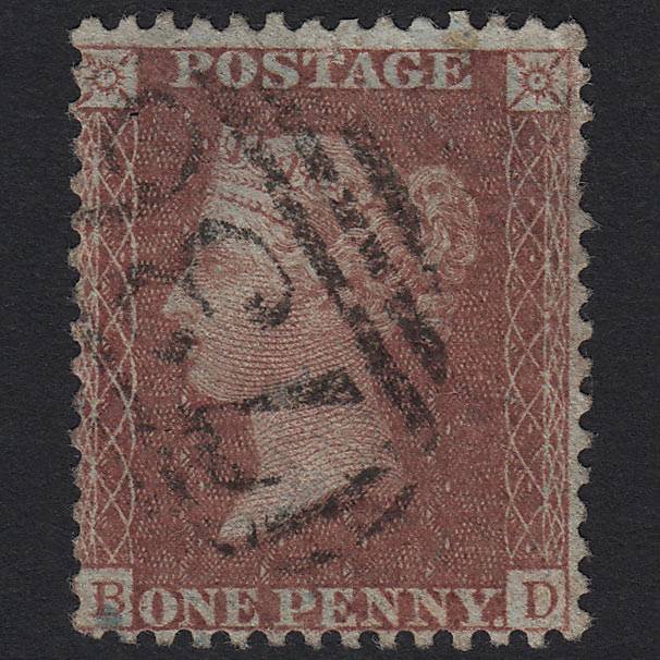 GB QV 1856 1d Red-brown (Plate 29) SG29-C8(1) BD GU Stockton 736