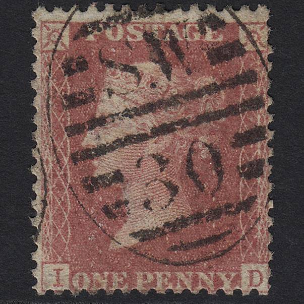 GB QV 1857 1d Rose-red (Plate 48) SG40-C10(1) ID FU London D&S SW30