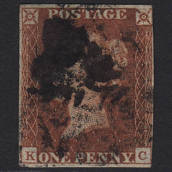 GB QV 1841 1d Deep Red-brown (Plate 15) SG10-B1(4) KC GU Maltese X nr 4M