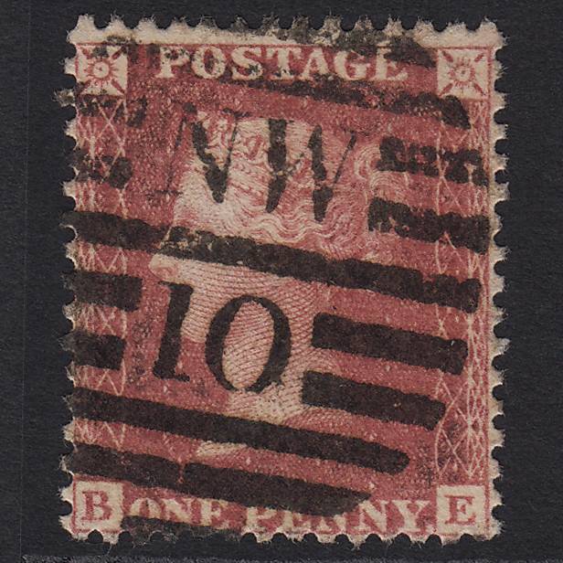 GB QV 1863 1d Rose-red (Plate 50) SG42-C12(1) BE GU London D&S NW10