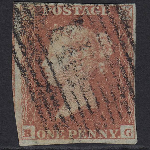 GB QV 1841 1d Red-brown (Plate 170) SG8-B2(1) BG GU 4 Margins Scotland