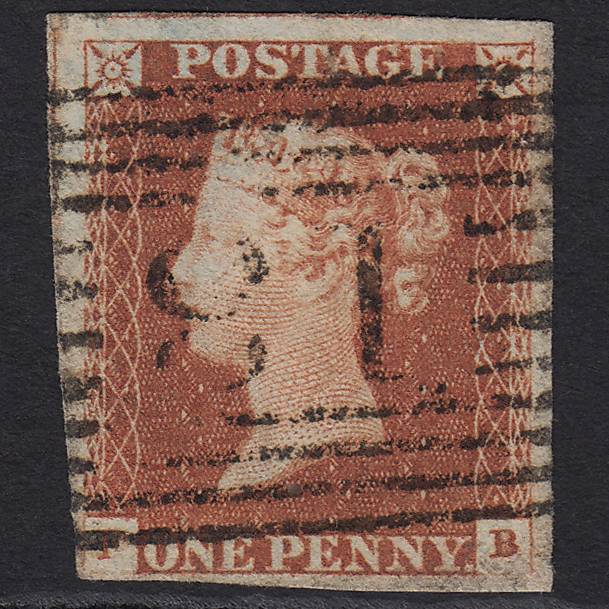 GB QV 1841 1d Red-brown (Plate 64) SG8-B1(1) FB FU 4 Margins Arbroath 13