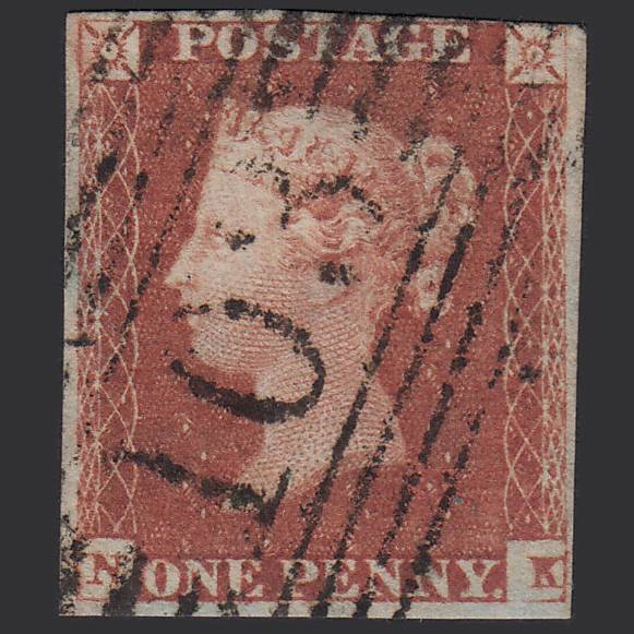 GB QV 1841 1d Red-brown (Plate 80) SG8-B1(1) NK FU nr 4M Dingwall 103