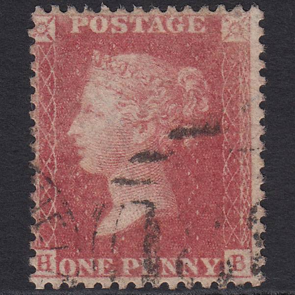 GB QV 1857 1d Rose-red (Plate 52) SG40-C10(1) HB GU Light Cancel