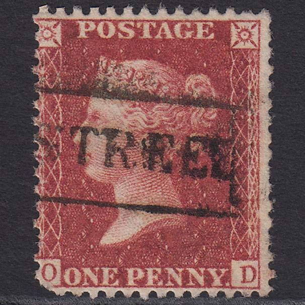GB QV 1857 1d (Plate 47) SG41-C10(4) OD GU Pitt Street Scots Local Cancel