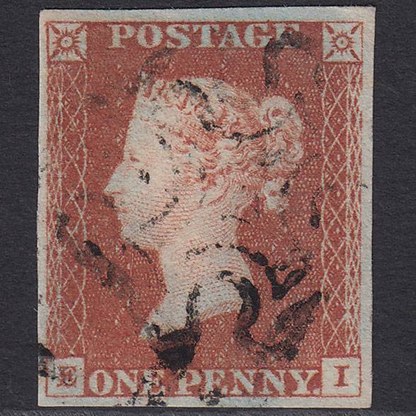 GB QV 1841 1d Red-brown (Plate 19) SG8-B1(1) EI VFU Maltese Cross