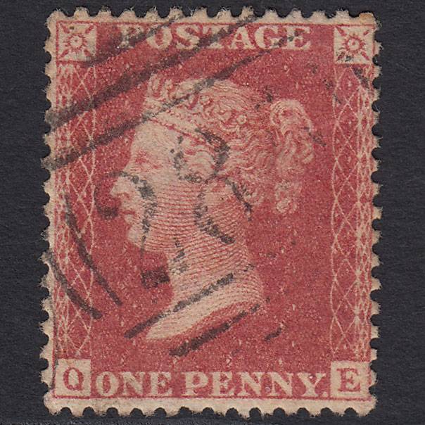 GB QV 1857 1d Rose-red (Plate 41) SG40-C10(1) QE GU Exeter 285
