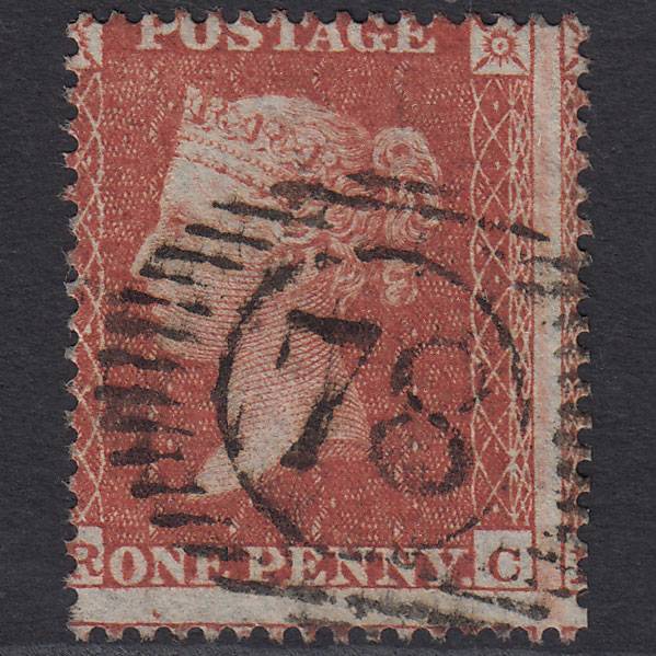 GB QV 1855 1d (Plate 4) SG21-C4(1) RC FU London D&S 78 Large Misperf