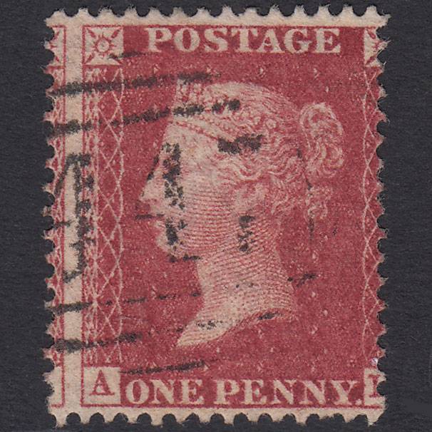 GB QV 1861 1d (Plate 51) SG42-C12(3) AL VFU Miss Imprim Leeds 447 Big Misperf