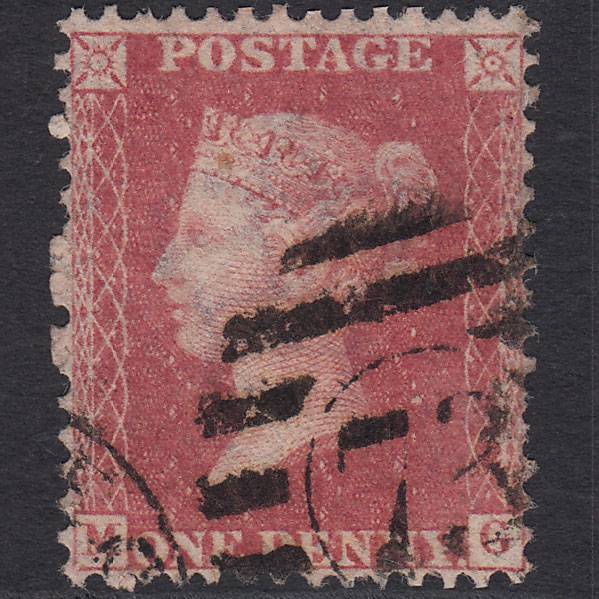 GB QV 1861 1d Pale Rose-red (Plate 50) SG42-C12(2) MG FU London D&S 73