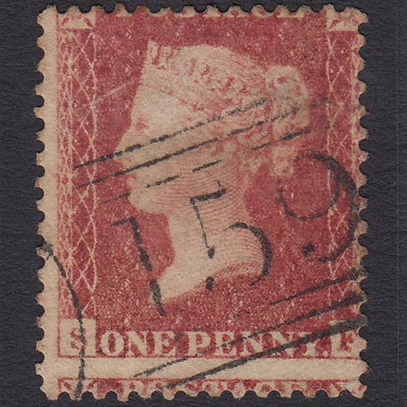 GB QV 1857 1d (Plate 43) SG40-C10(1) SF GU Glasgow 159 Large Misperf