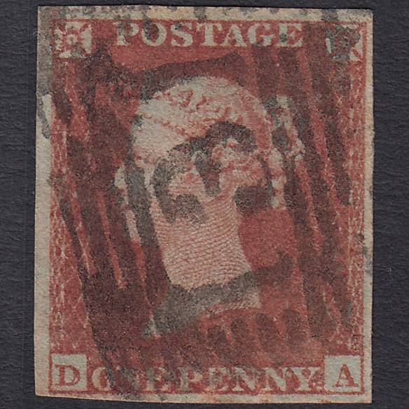 GB QV 1841 1d Red-brown (Plate 157) SG8-B2(1) DA GU 4 Margins Edinburgh 131