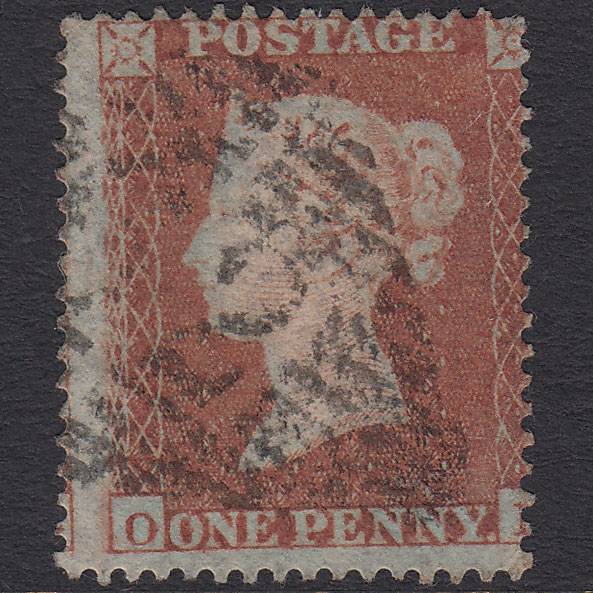 GB QV 1854 1d (Plate 182) SG17-C1(1) OE GU Belfast-split 62s Large Misperf