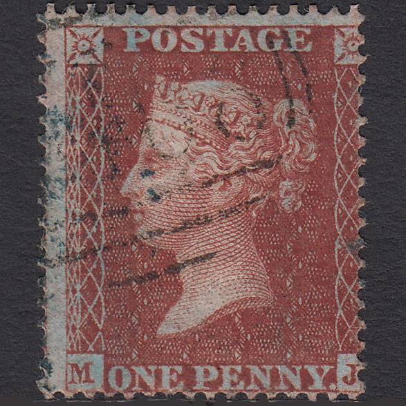 GB QV 1855 1d Red-brown (Plate 13) SG26-C5(1) MJ FU Liverpool 466 Spoon