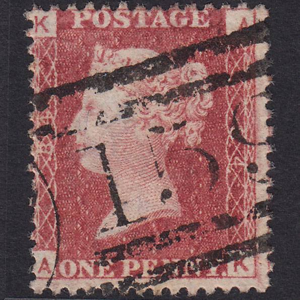 GB QV 1864 1d Lake-red (Plate 84) SG44-G1(2) AK FU Glasgow 159