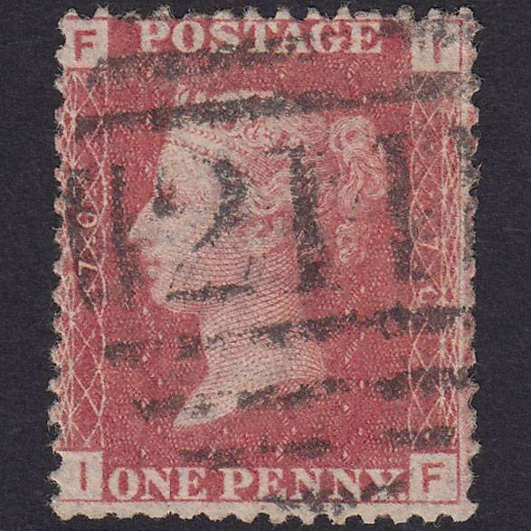 GB QV 1864 1d Lake-red (Plate 76) SG44-G1(2) IF FU Cullompton 214