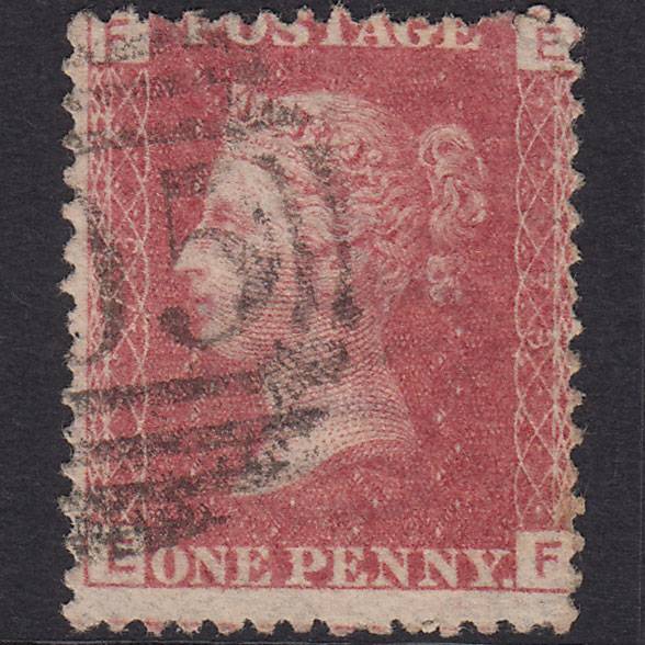 GB QV 1864 1d Rose-red (Plate 73) SG43-G1(1) EF GU Misperf