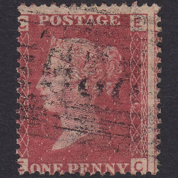 GB QV 1864 1d Lake-red (Plate 76) SG44-G1(2) EC FU Scotland Misperf