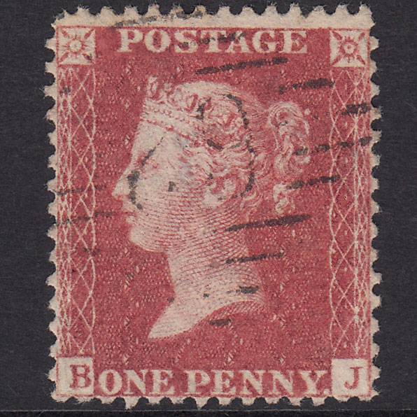 GB QV 1857 1d Rose-Red Plate 42 SG40-C10(1) BJ FU Belfast 62