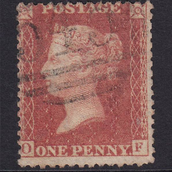 GB QV 1863 1d Rose-Red Plate 50 SG42-C12(1) OF GU Newcastle 545