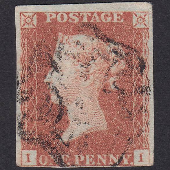 GB QV 1841 1d Red-Brown Plate 21 SG8-B1(1) II GU Missing Imprimatur 4M MX