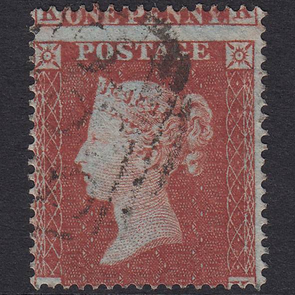 GB QV 1854 1d Plate 201 SG17-C1(1) LK VFU Winchester 888 Large Misperf