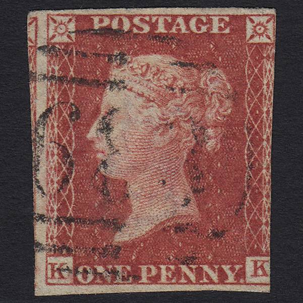 GB QV 1857 (Plate 66) SG40-C10(1)k 'KK' VFU Imperforate Cat£2800 Mike Williams Certificate