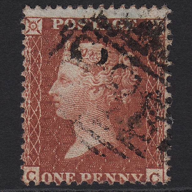 GB QV 1855 1d Red-brown (Plate 11) C6(1) CC FU
