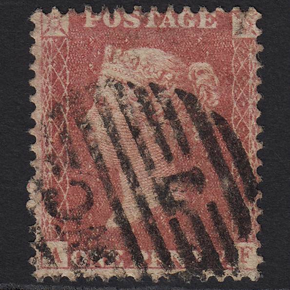 GB QV 1857 1d Rose-red SG40-C10(1) AF GU London D&S WC7